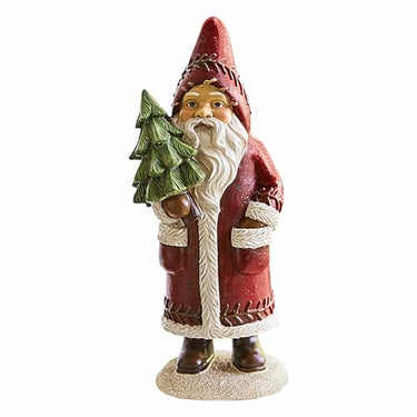 Loberon Deko-Weihnachtsmann Molie, handbemalt, klassischer Charakter, Weihnachtsfiguren, Weihnachtsdekoration, Weihnachten, Polyresin, rot im Sale